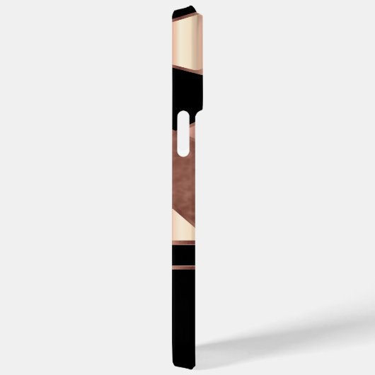 Geometrische Roos Gold en zwart Case-Mate iPhone Case (Achterkant / Rechts)