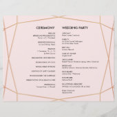 Geometrische Roos Gold Folded Weduwtijdlijn (Achterkant)