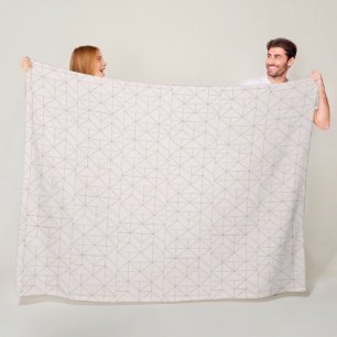 Geometrische Roos Gold Pattern Fleece Blanket Deken