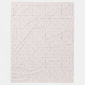 Geometrische Roos Gold Pattern Fleece Blanket Deken (Voorkant)