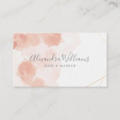 Geometrische roos Gold Waterverf Visitekaartje (Voorkant)