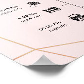 Geometrische Roos Gold Wedding Tijdlijnteken Poster (Hoek)