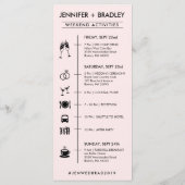 Geometrische Roos Gold Wedding Welcome Kaart (Achterkant)