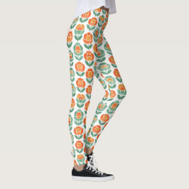 Geometrische Roos Liefde Leggings