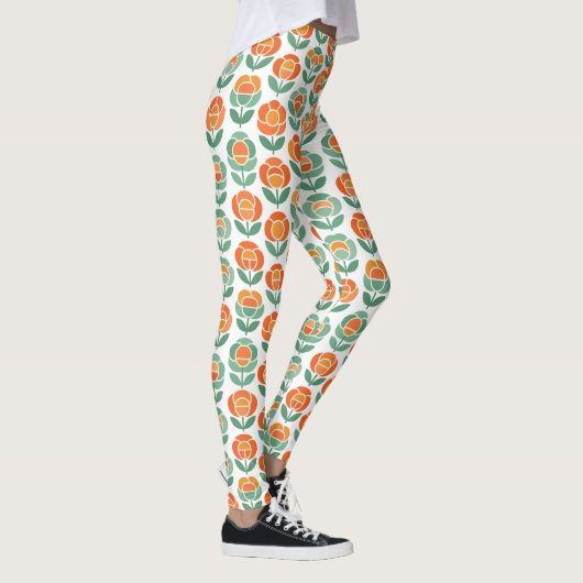 Geometrische Roos Liefde Leggings (Rechts)