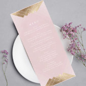 Geometrische Roos roze goudbruistocht Menu