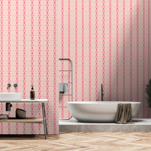 geometrische roze behang