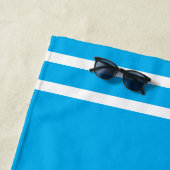 Geometrische Roze Blauw Wit Strand Baby Liefde Strandlaken (In situ)