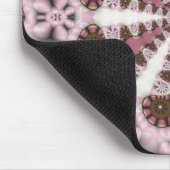 Geometrische roze bruin Hexagon Star Mousepad Muismat (Hoek)