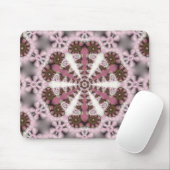 Geometrische roze bruin Hexagon Star Mousepad Muismat (Met muis)