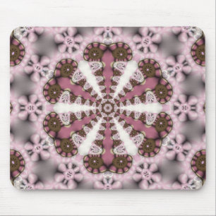 Geometrische roze bruin Hexagon Star Mousepad Muismat