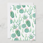 Geometrische roze Cactus Taco Bout Love Vrijgezell Kaart (Achterkant)
