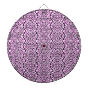 Geometrische roze diamanten glitter zwarte achterg dartbord