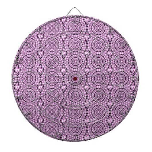 Geometrische roze diamanten glitter zwarte achterg dartbord (Voorkant)