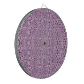 Geometrische roze diamanten glitter zwarte achterg dartbord (Voorkant Links)