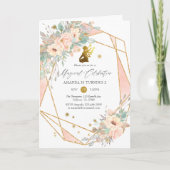 Geometrische roze en goudkoorts 2e verjaardag (Voorkant)