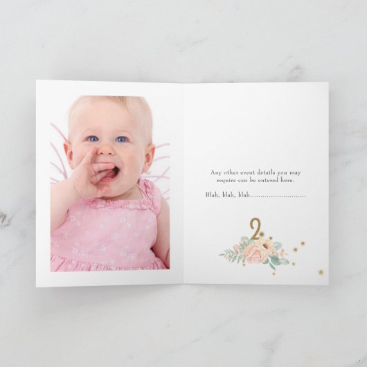 Geometrische roze en goudkoorts 2e verjaardag (Binnen)