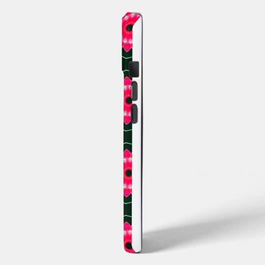 Geometrische roze en groene bloemen Case-Mate iPhone case (Achterkant / Links)