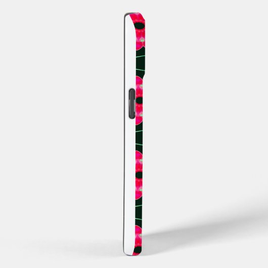 Geometrische roze en groene bloemen Case-Mate iPhone case (Achterkant / Rechts)