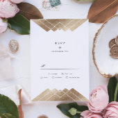 Geometrische roze Gatsby Wedding RSVP