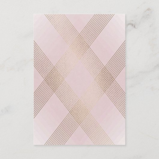 Geometrische roze Gatsby Wedding RSVP (Achterkant)