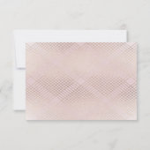 Geometrische roze Gold Gatsby Weddenschap RSVP Kaartje (Achterkant)