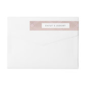 Geometrische roze goudbruistocht (Achterkant)