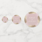 Geometrische roze goudbruistocht confetti (Voorkanten)