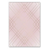 Geometrische roze goudkleurige weddenschappen kaart (Achterkant)