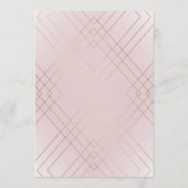 Geometrische roze goudmakerij kaart (Achterkant)