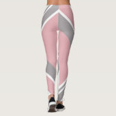 Geometrische roze leggings (Achterkant)