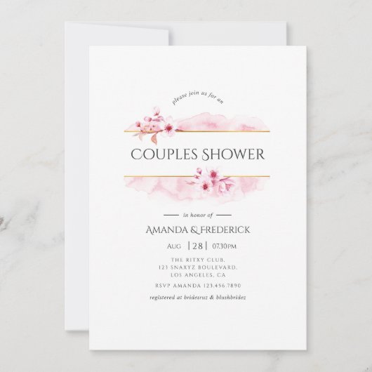 Geometrische roze lenteslauwkoorddouche kaart (Voorkant)