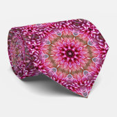Geometrische Roze Mandala Bloem -67545 Stropdas (Opgerold)