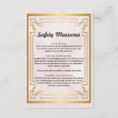 Geometrische Roze Marmeren Veiligheidsmaatregelen Informatiekaartje (Voorkant)