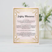 Geometrische Roze Marmeren Veiligheidsmaatregelen Informatiekaartje (Staand voorkant)