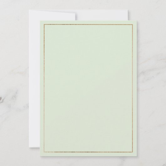 Geometrische roze munt rood goud bloemenbruiloft kaart (Achterkant)