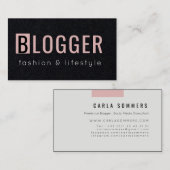 Geometrische roze roze minimalistische freelance b visitekaartje (Voorkant / Achterkant)