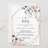 Geometrische roze roze roze I Do BBQ Engagement Pa Kaart (Voorkant)