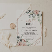 Geometrische roze roze roze I Do BBQ Engagement Pa Kaart