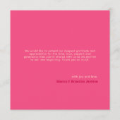 Geometrische Rozen rode bruiloft bedankkaart (Achterkant)