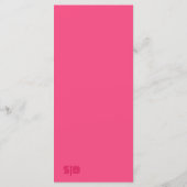 Geometrische Rozen Rode bruiloft Menu (Achterkant)