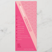 Geometrische Rozen Rode bruiloft Programma Programmakaart (Voorkant)