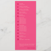 Geometrische Rozen Rode bruiloft Programma Programmakaart (Achterkant)