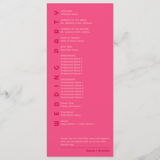 Geometrische Rozen Rode bruiloft Programma Programmakaart (Achterkant)