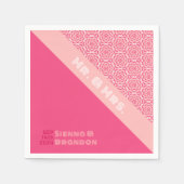 Geometrische Rozen Rode bruiloft servetten (Voorkant)