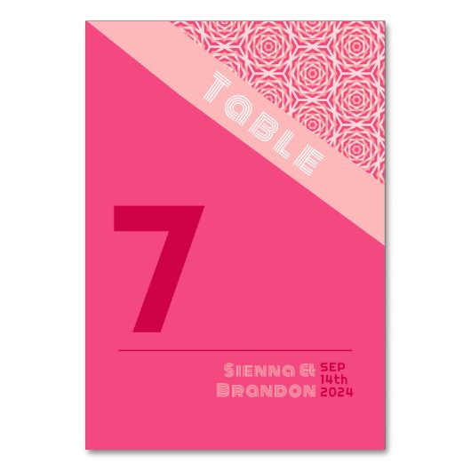 Geometrische Rozen Rode Bruiloft Tafel Kaart (Achterkant)