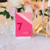 Geometrische Rozen Rode Bruiloft Tafel Kaart