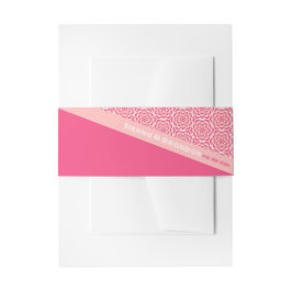 Geometrische Rozen Rode bruiloft uitnodigingsbuikb Uitnodigingen Wikkel