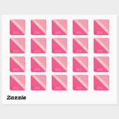 Geometrische Rozen Rode Bruiloft Vierkante Sticker (Vel)