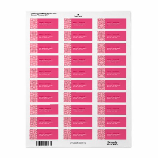 Geometrische Rozen Rood label (Full Sheet)